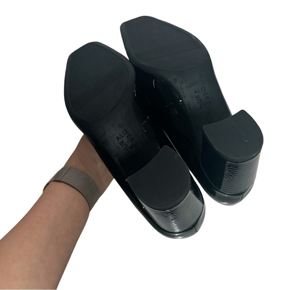 NATURALIZER Patent Leather Square Toe Black Pumps Sz 8 - Picture 3 of 6